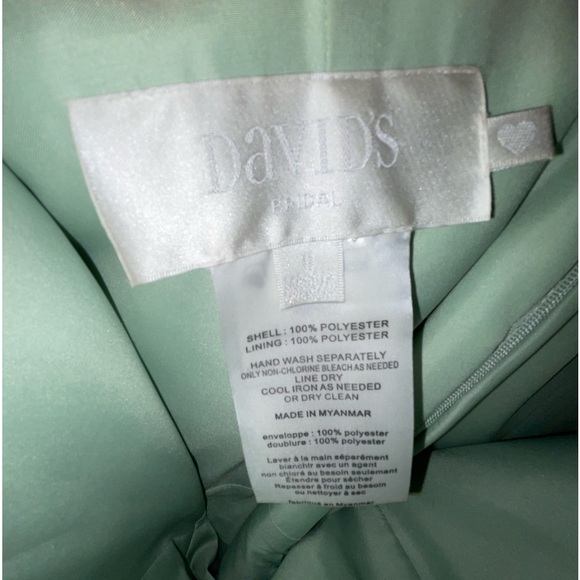 David’s Bridal Mint Green Dress - Picture 3 of 3